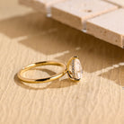 ethical pear cut moissanite engagement ring women