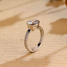 Round Cut Moissanite Diamond Ring