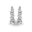 Tapered Baguette Shape Diamond Moissanite Earrings for Her