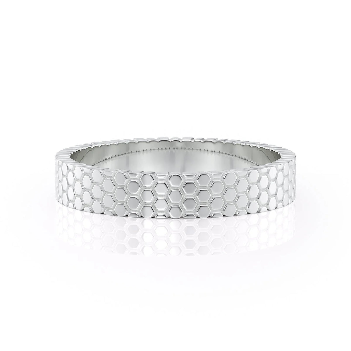 Textured Wedding Stacking Band
STACKING BAND 
net style wedding band 