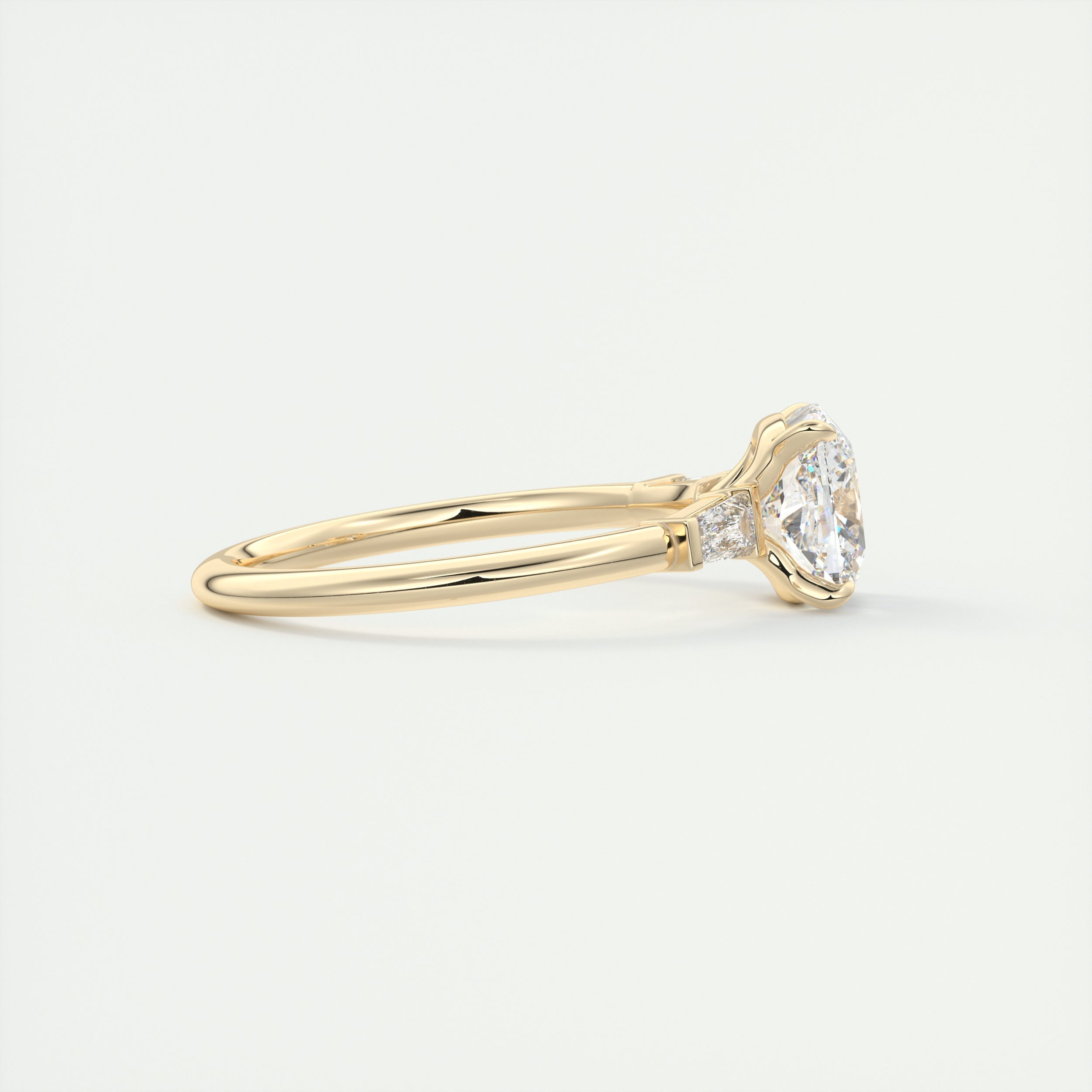 Three Stone Moissanite Ring