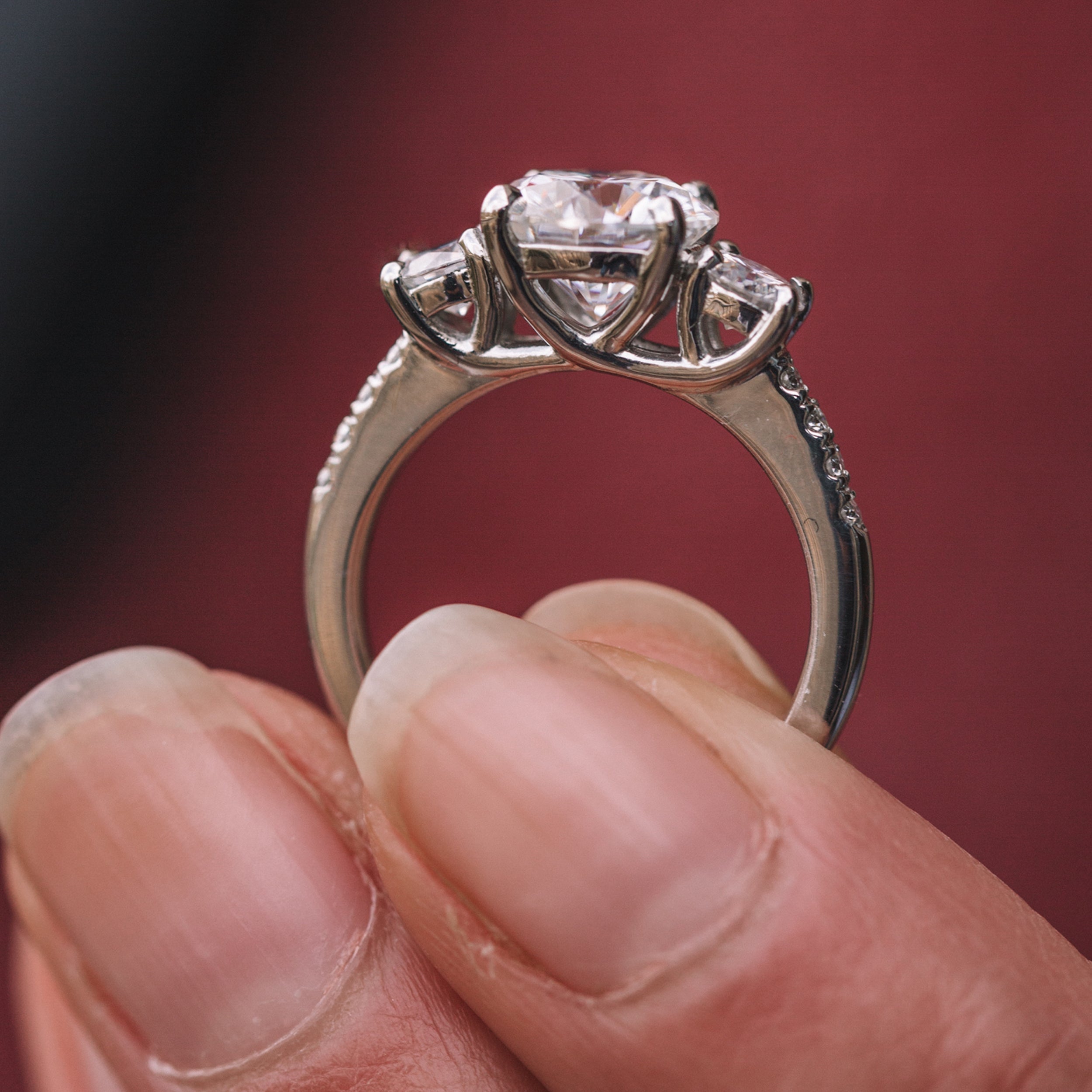 Moissanite Engagement Ring for Her