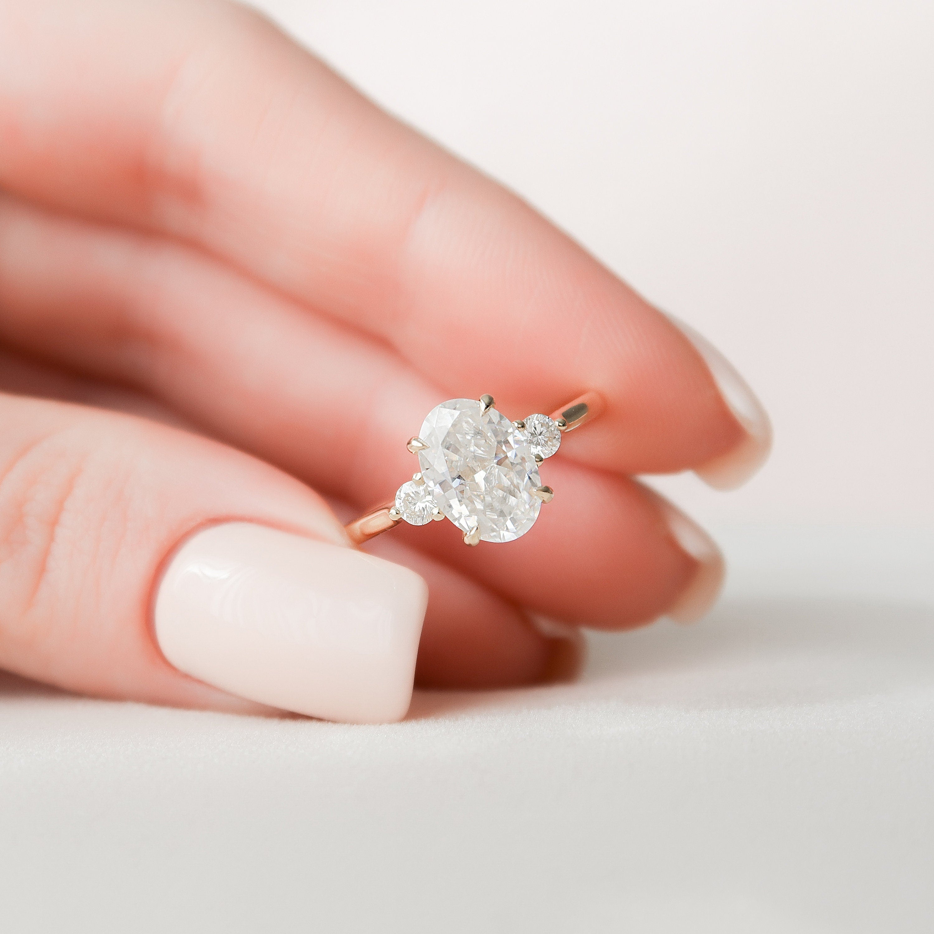Oval Cut Moissanite Ring