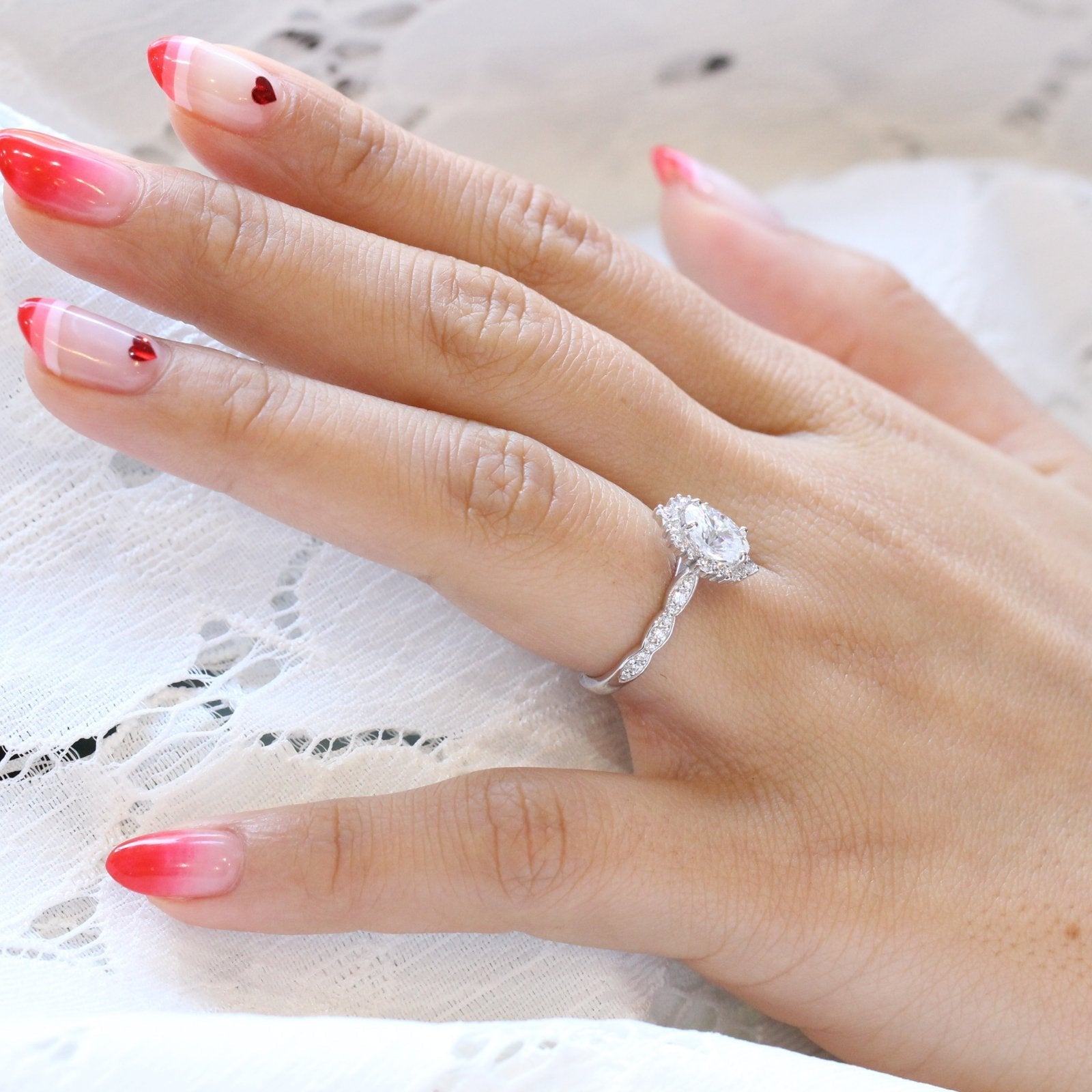 Moissanite Engagement Ring for Her