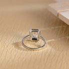 White Gold Halo Moissanite Ring