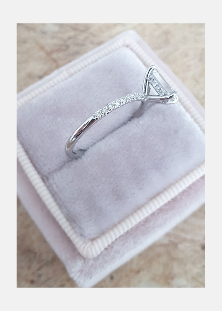Custom Moissanite Engagement Ring