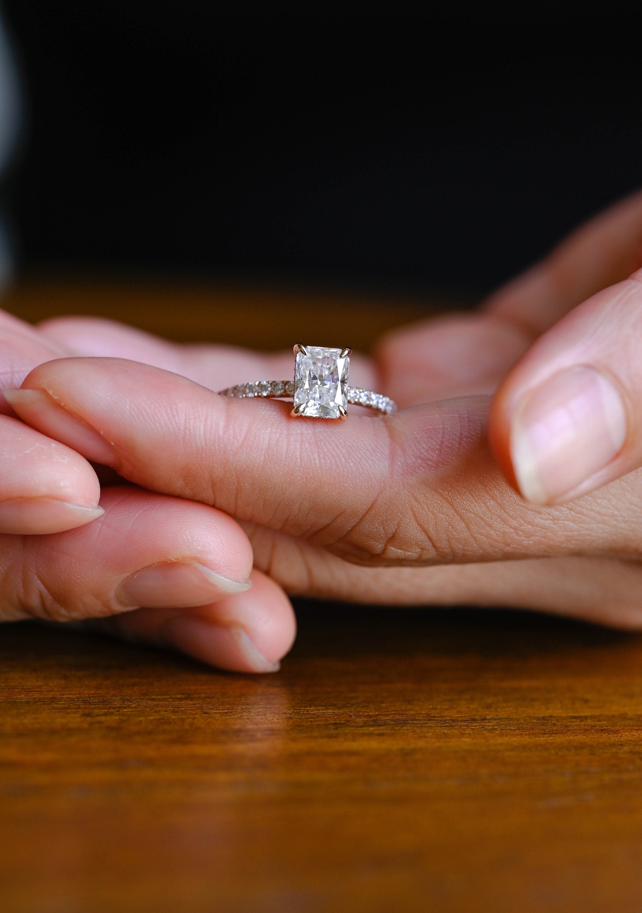 White Gold Moissanite Ring