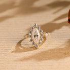1 Carat Marquise Moissanite Ring