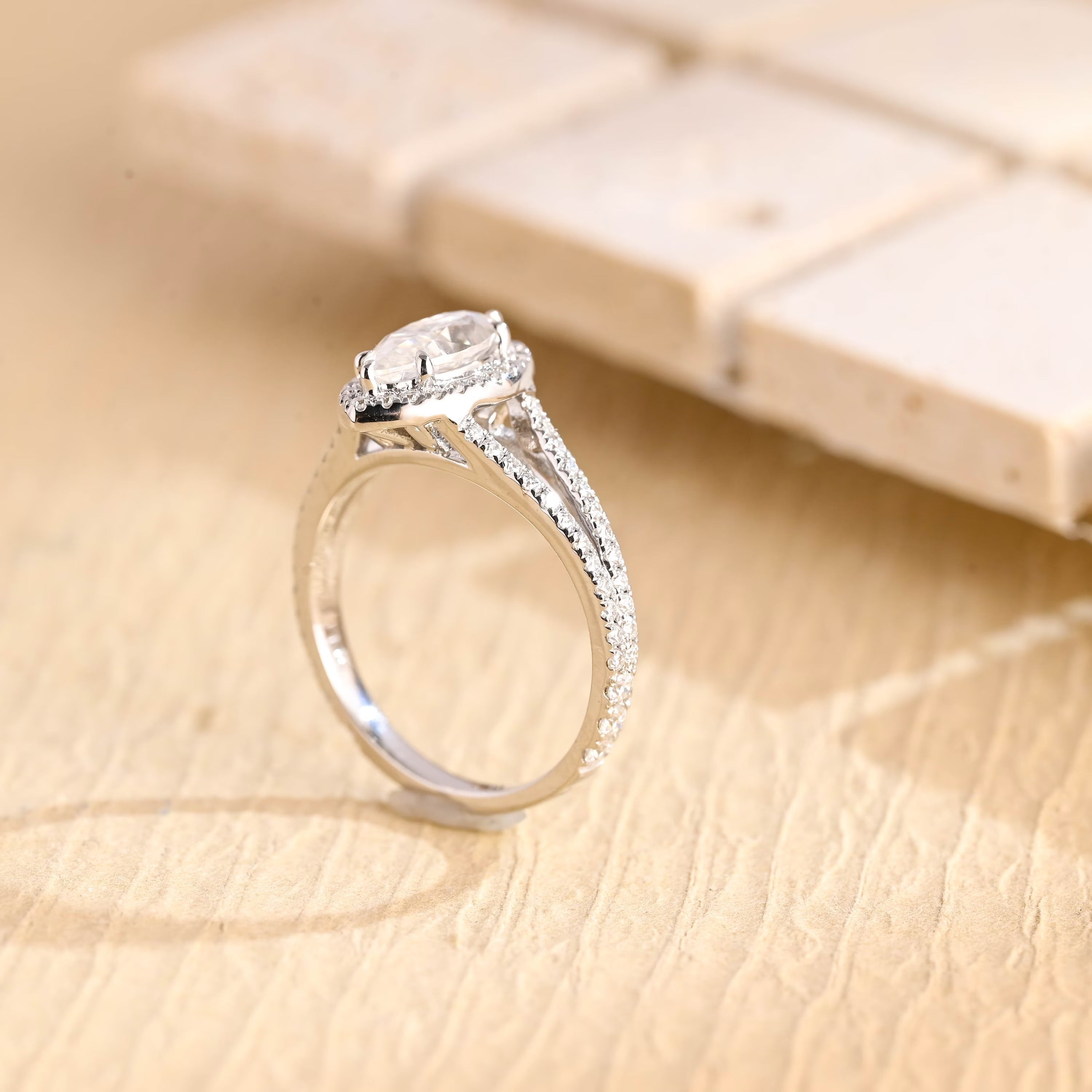 Luxury Moissanite Engagement Ring