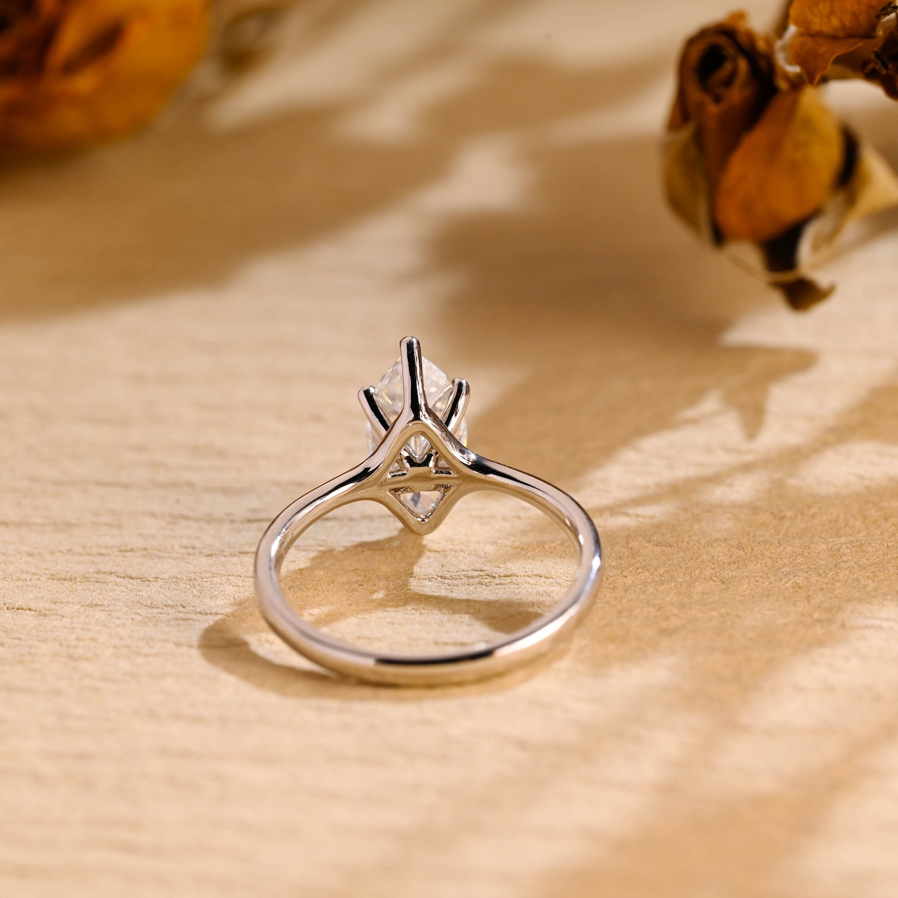 Marquise Cut Moissanite Engagement Ring