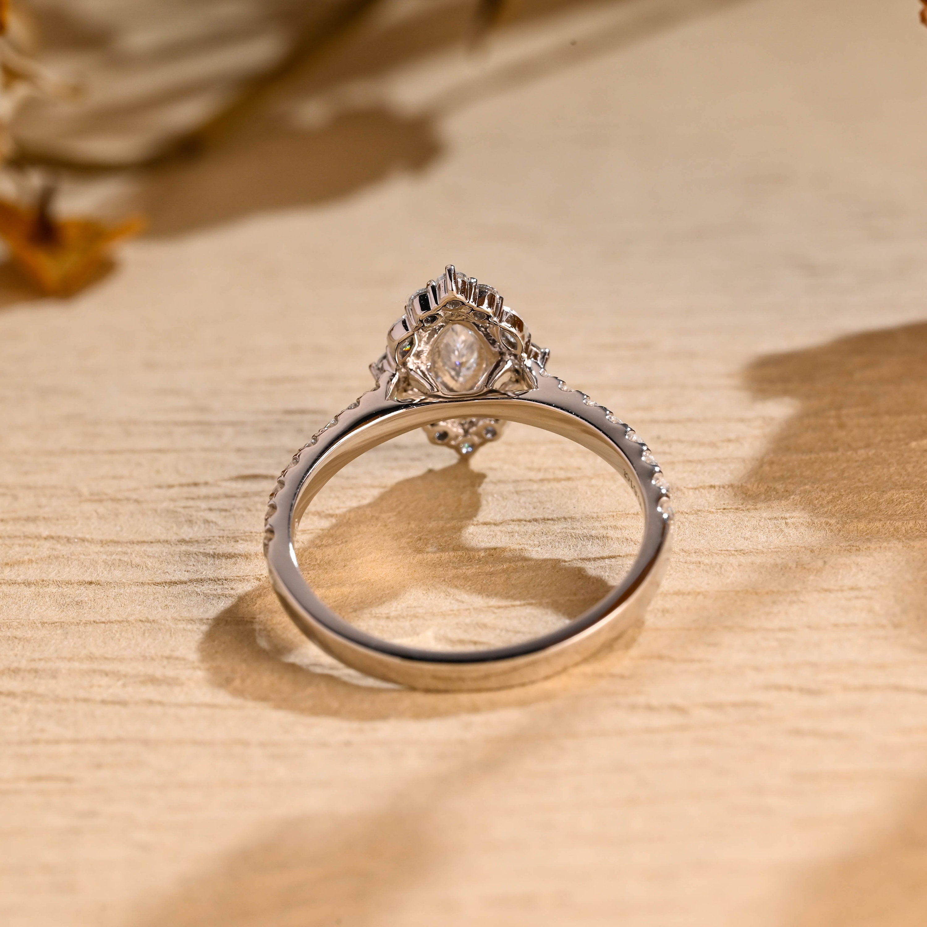 Marquise Cut Moissanite Engagement Ring