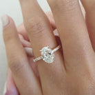 Hidden Halo Oval Engagement Ring