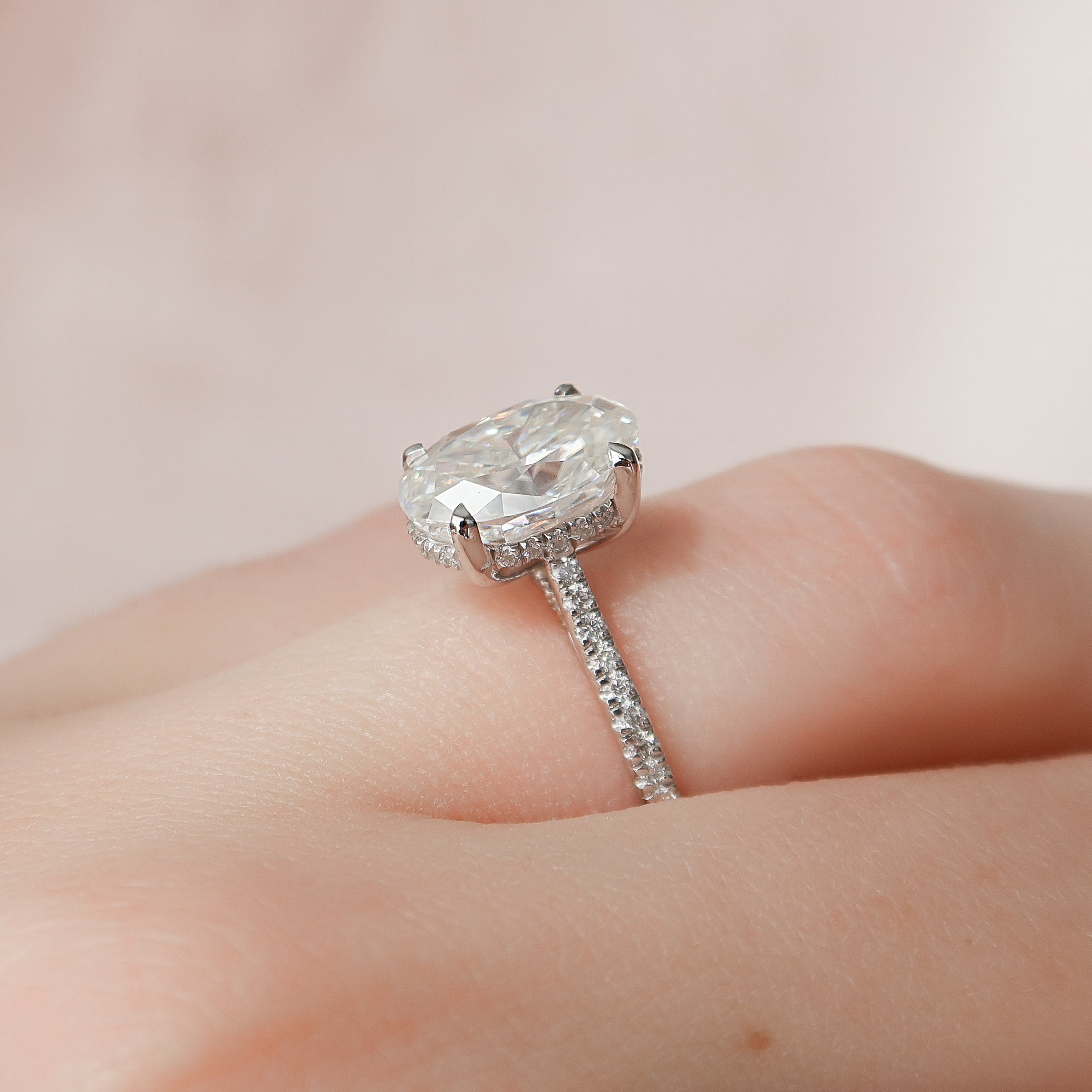 Diamond Accent Moissanite Ring