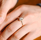 luxury pear bezel moissanite engagement ring