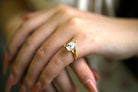 White Gold Pear Moissanite Ring