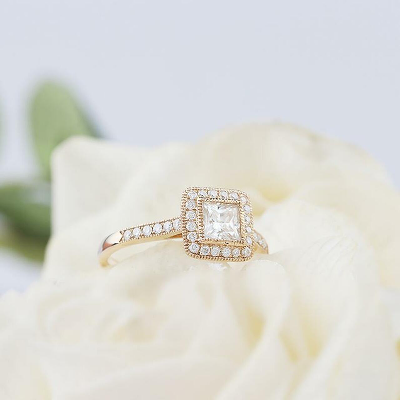 Designer Moissanite Engagement Ring