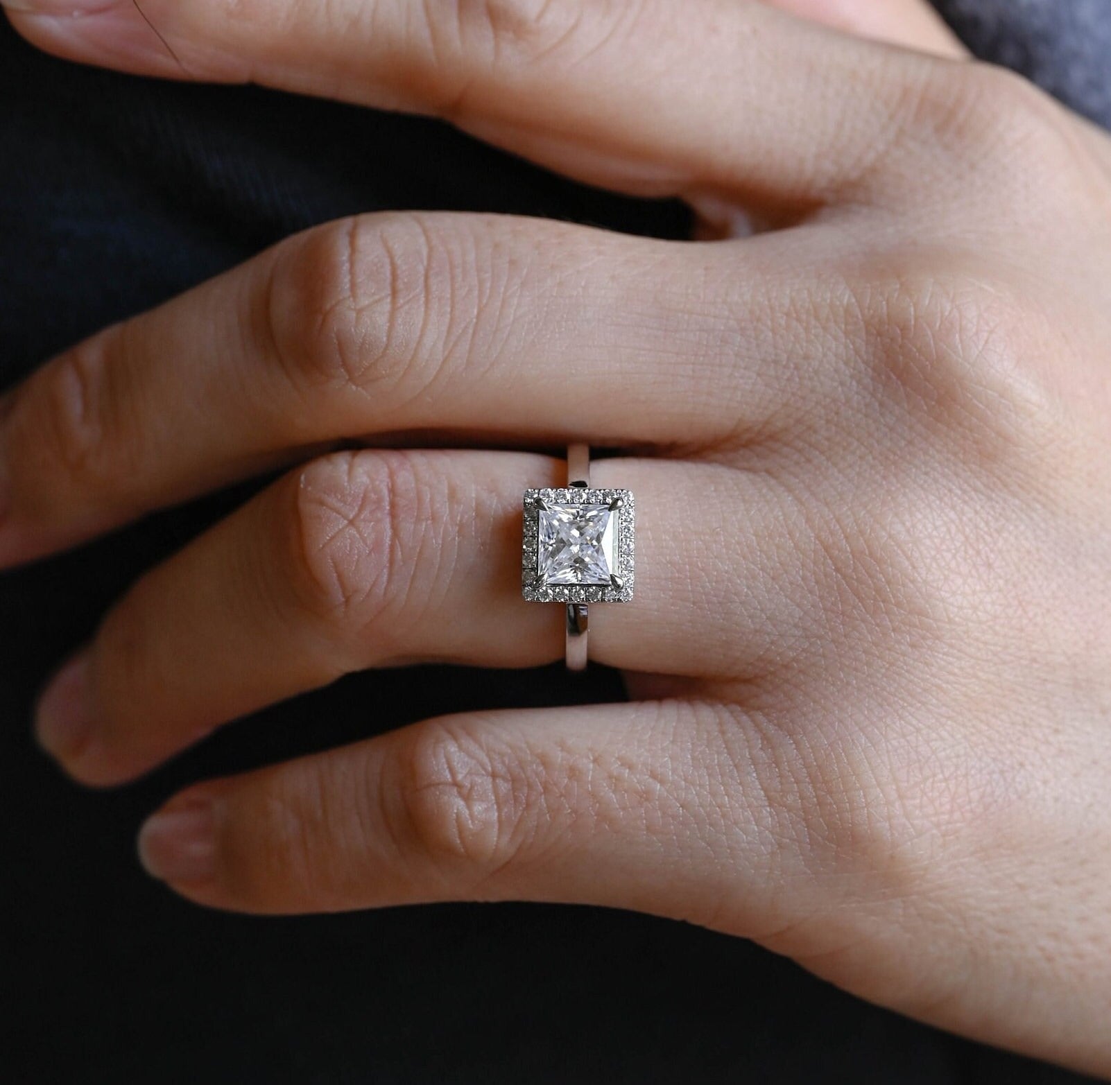Halo Engagement Ring for Women