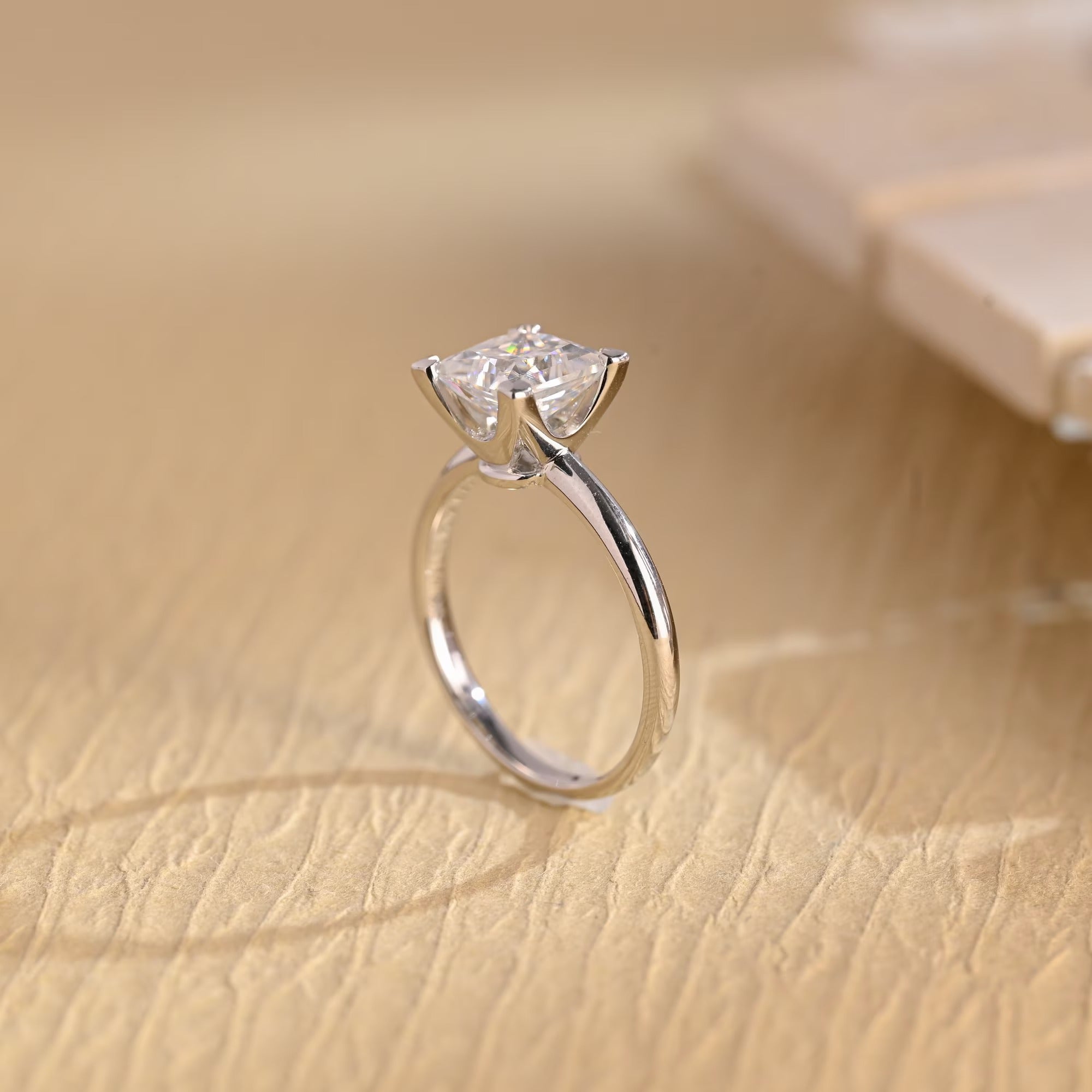 Solitaire Moissanite Engagement Ring