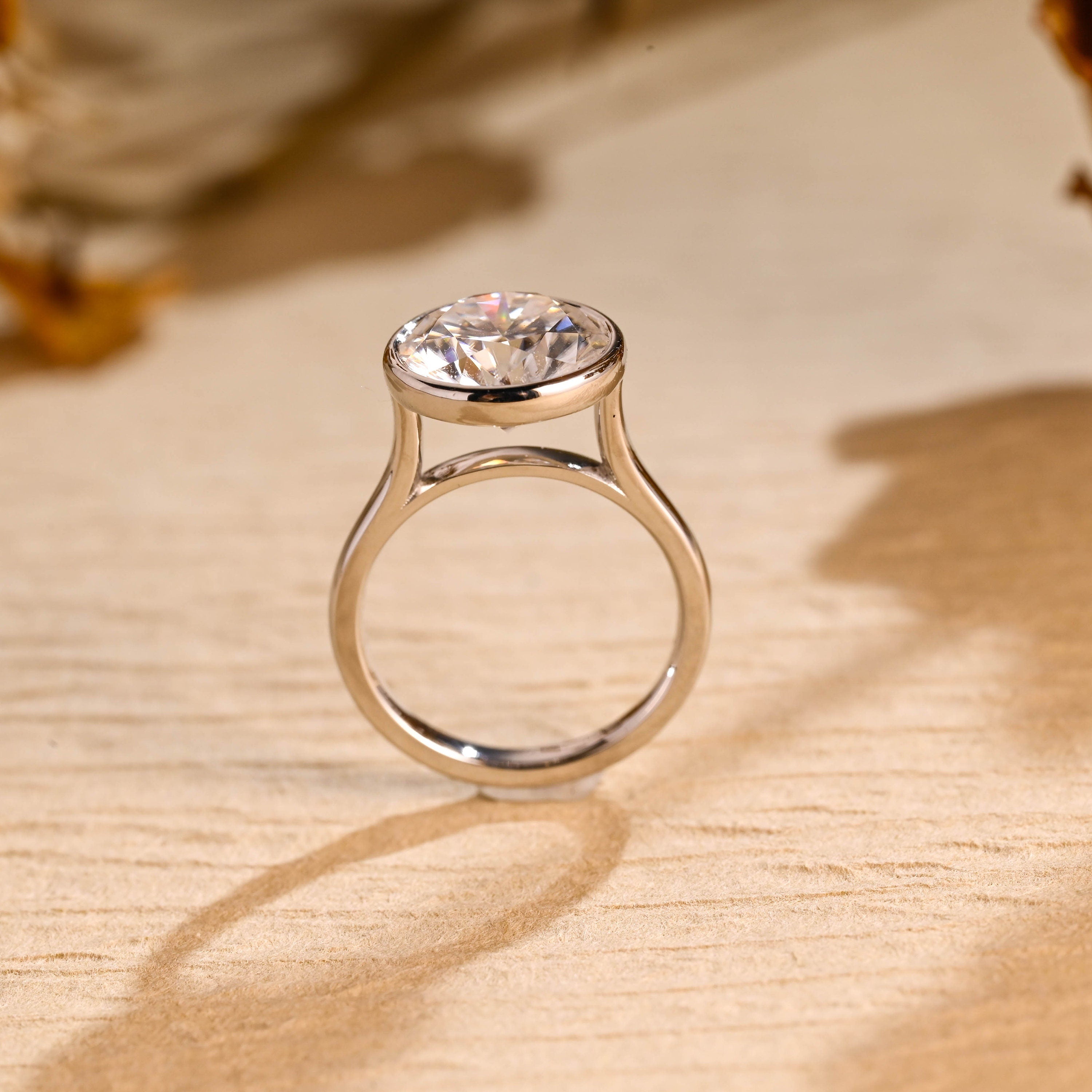 White Gold Bezel Set Ring