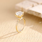 Hidden Halo Solitaire Ring