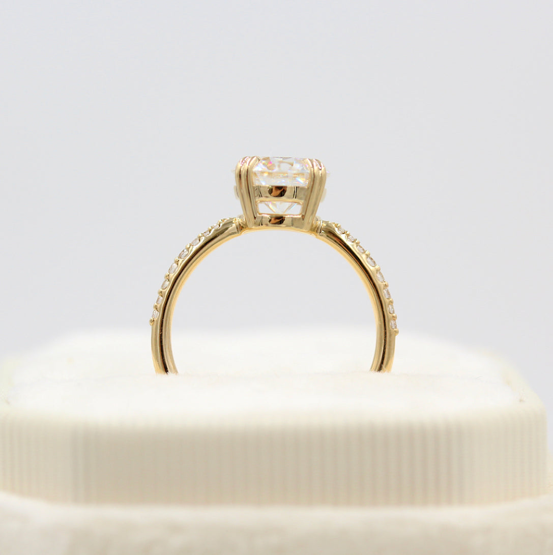 Custom Moissanite Engagement Ring
