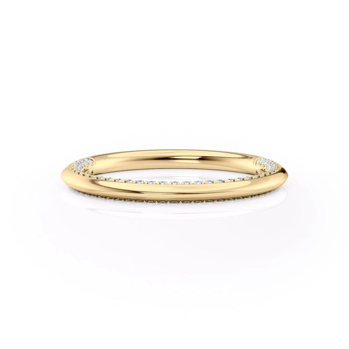 Two Side Pave Wedding Band