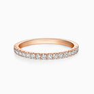 Round Cut Moissanite Half Eternity Diamond Wedding Band for Women