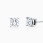 Round Cut Moissanite Diamond Stud Earrings for Women