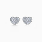 Round Cut Heart Shape Moissanite Diamond Stud Earrings