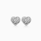 Round Cut Halo Moissanite Diamond Stud Earrings for Women