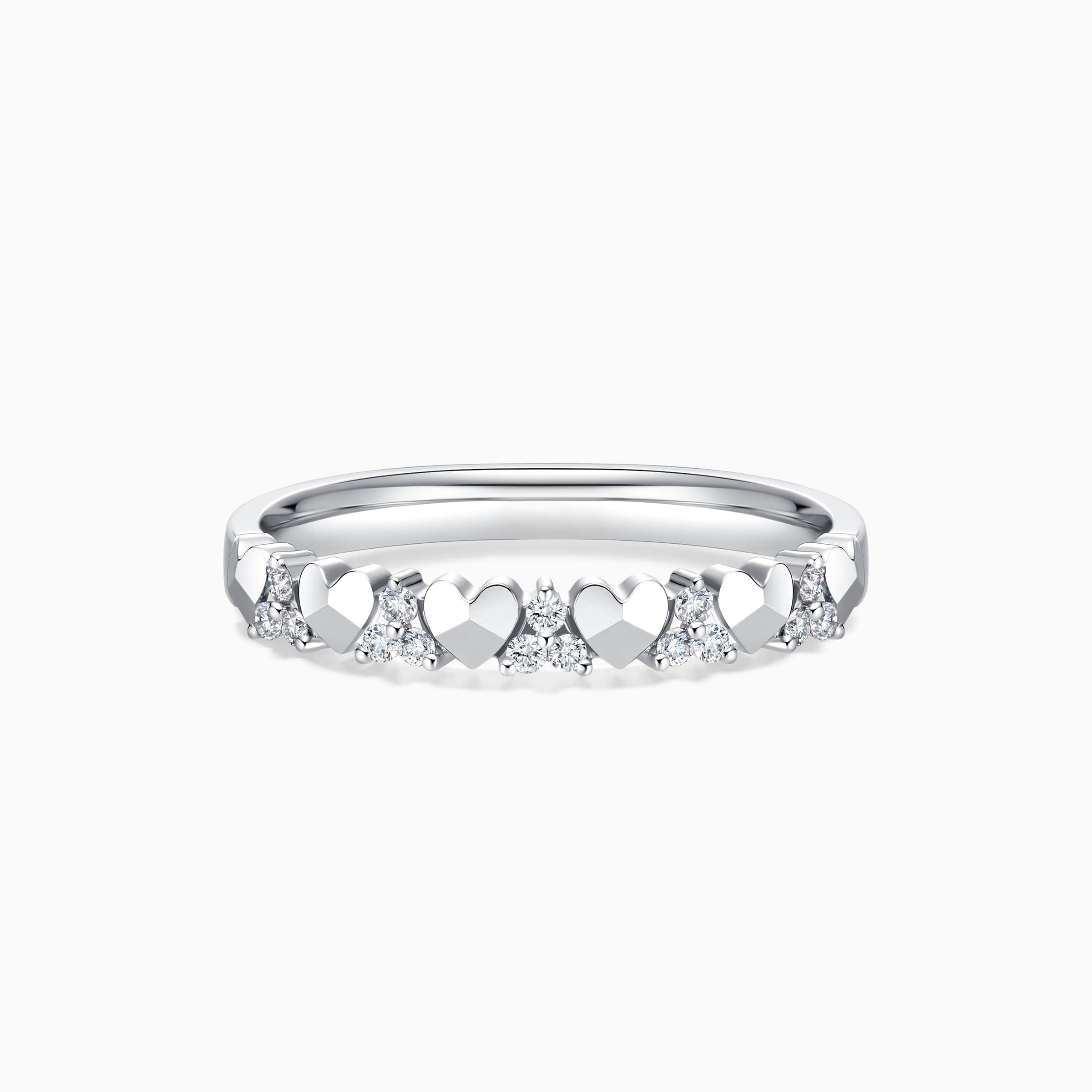 Round Cut Moissanite Diamond Unique Wedding Band