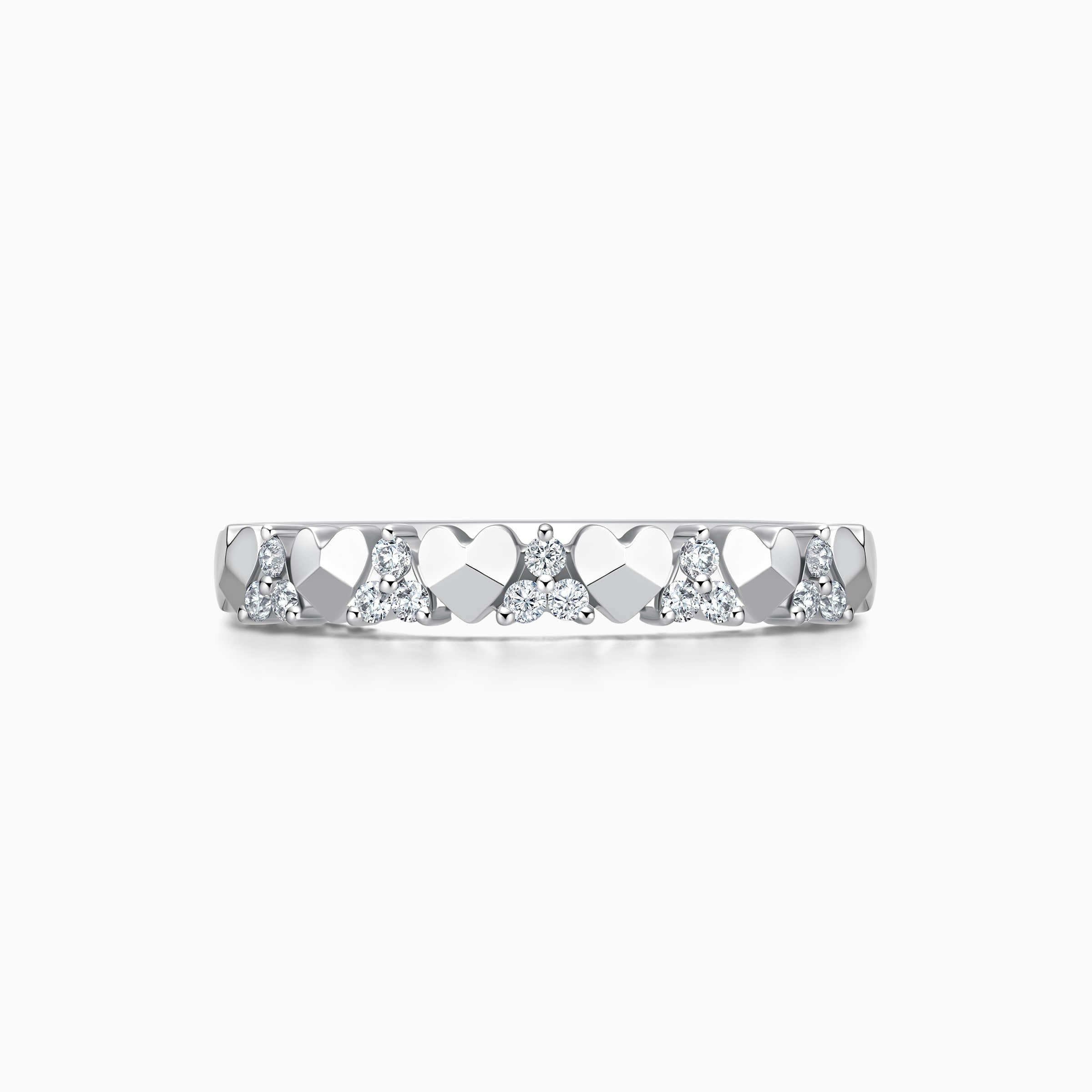 Round Cut Moissanite Diamond Unique Wedding Band