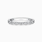 Round Cut Moissanite Diamond Vintage Wedding Band