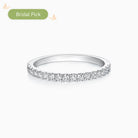 Round Cut Moissanite Half Eternity Diamond Wedding Band for Women