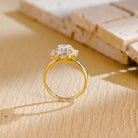 Diamond Accent Moissanite Engagement Ring