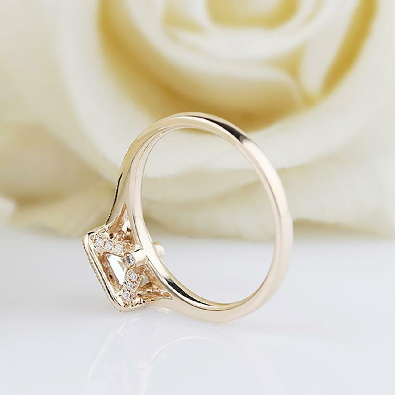 Unique Halo Engagement Ring