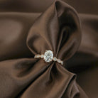 Oval Halo Moissanite Ring