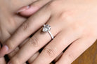 White Gold Pear Moissanite Ring