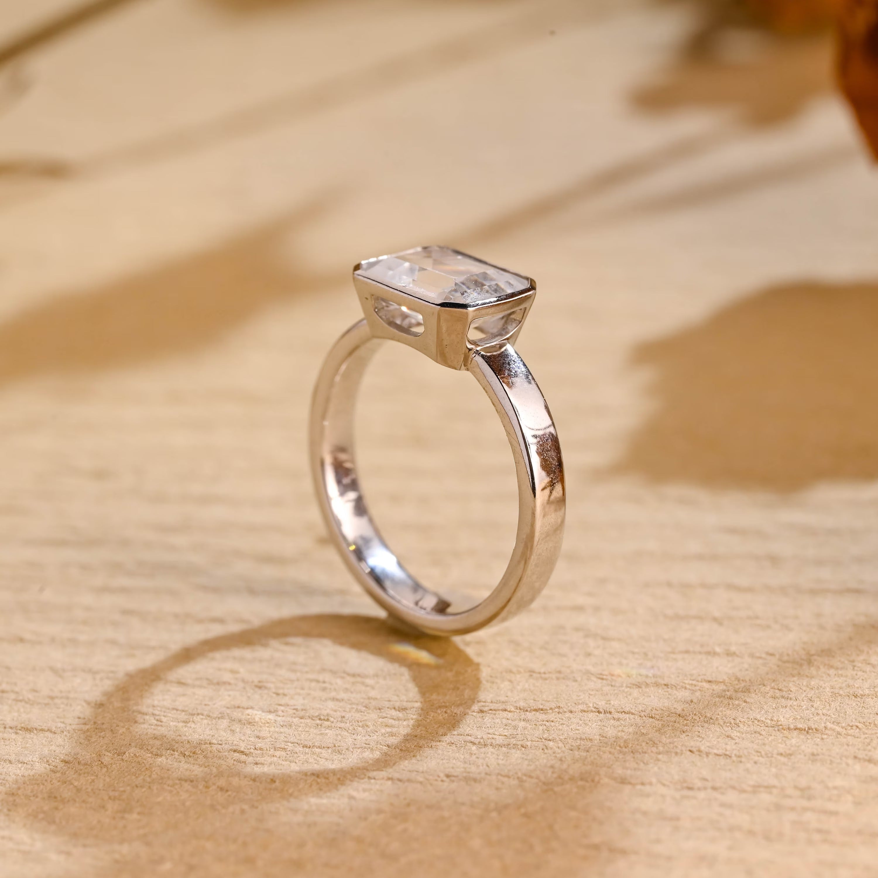 Emerald Cut Wedding Ring for Women
