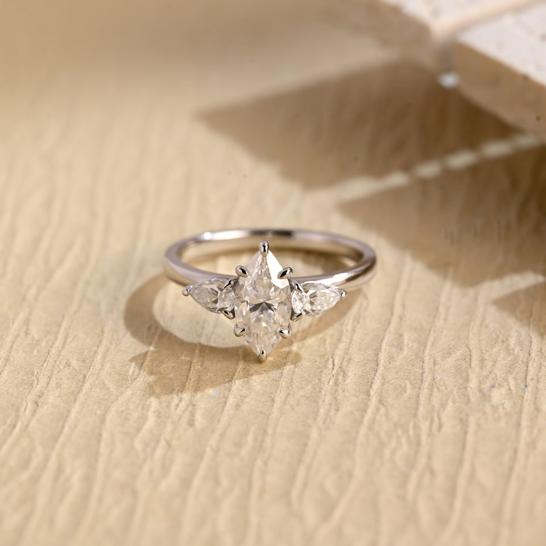 Luxury Three Stone Ring for Lasting Love
