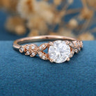 round-shaped-moissanite-art-deco-engagement-ring