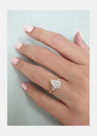 2.0CT Pear Cluster Diamond Moissanite Solitaire Engagement Ring For Women 