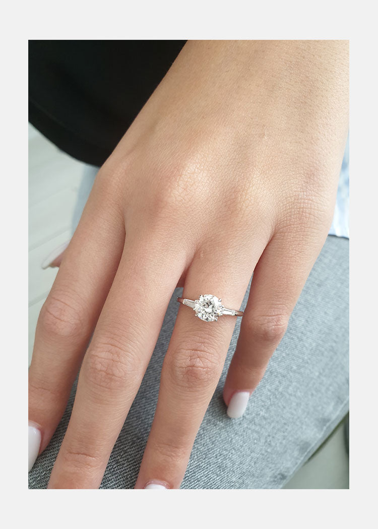 moissanite teardrop ring