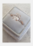 1.50ct Oval Cluster Moissanite Diamond Solitaire Engagement Ring For Women