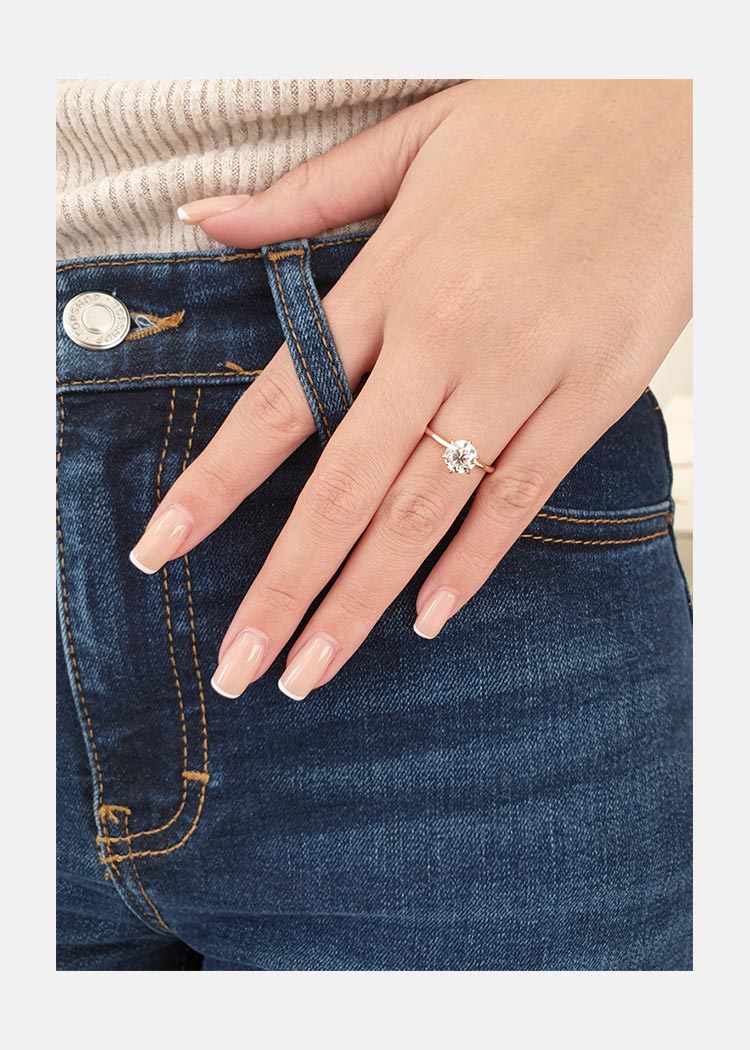 radiant moissanite engagement ring