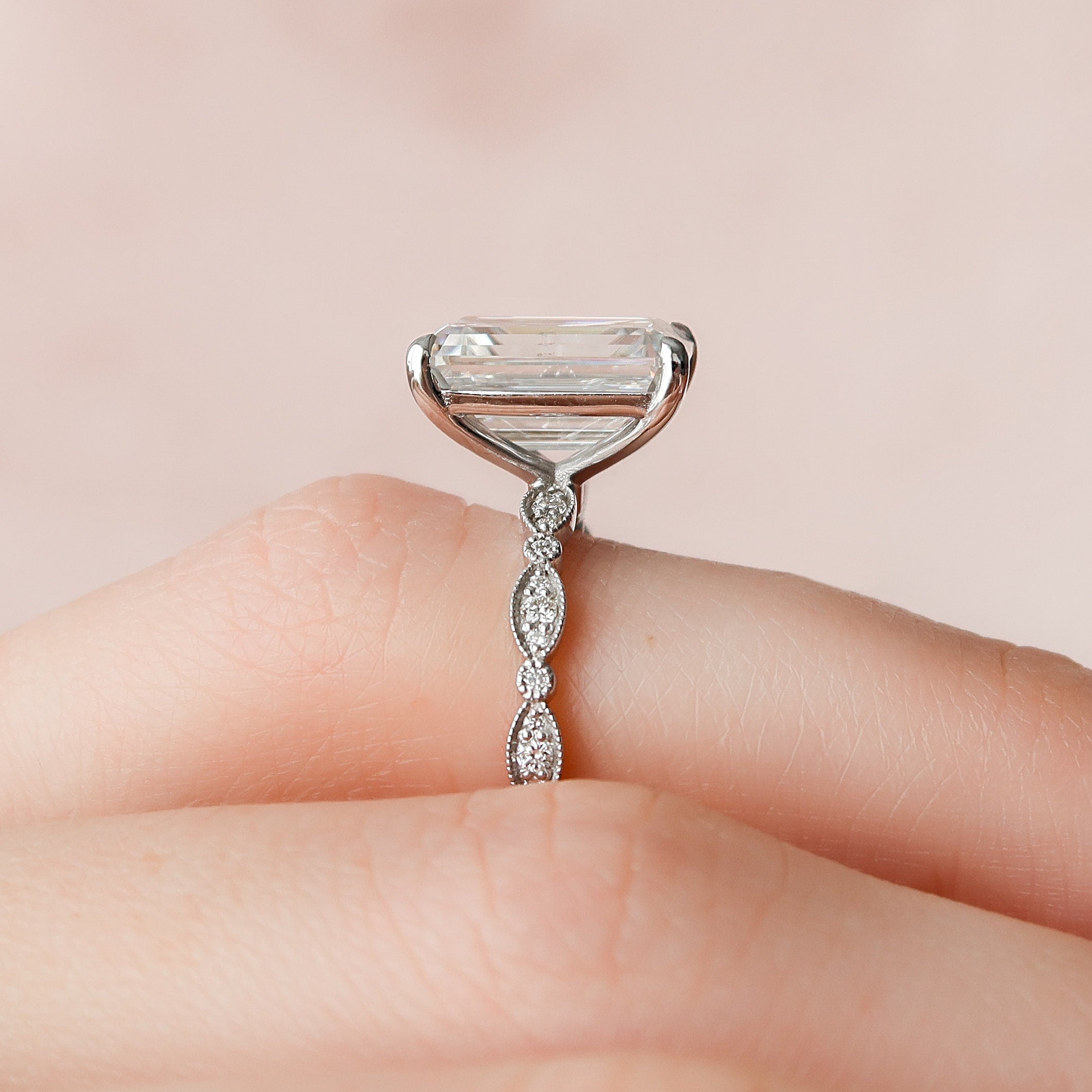 Four Prong Moissanite Ring