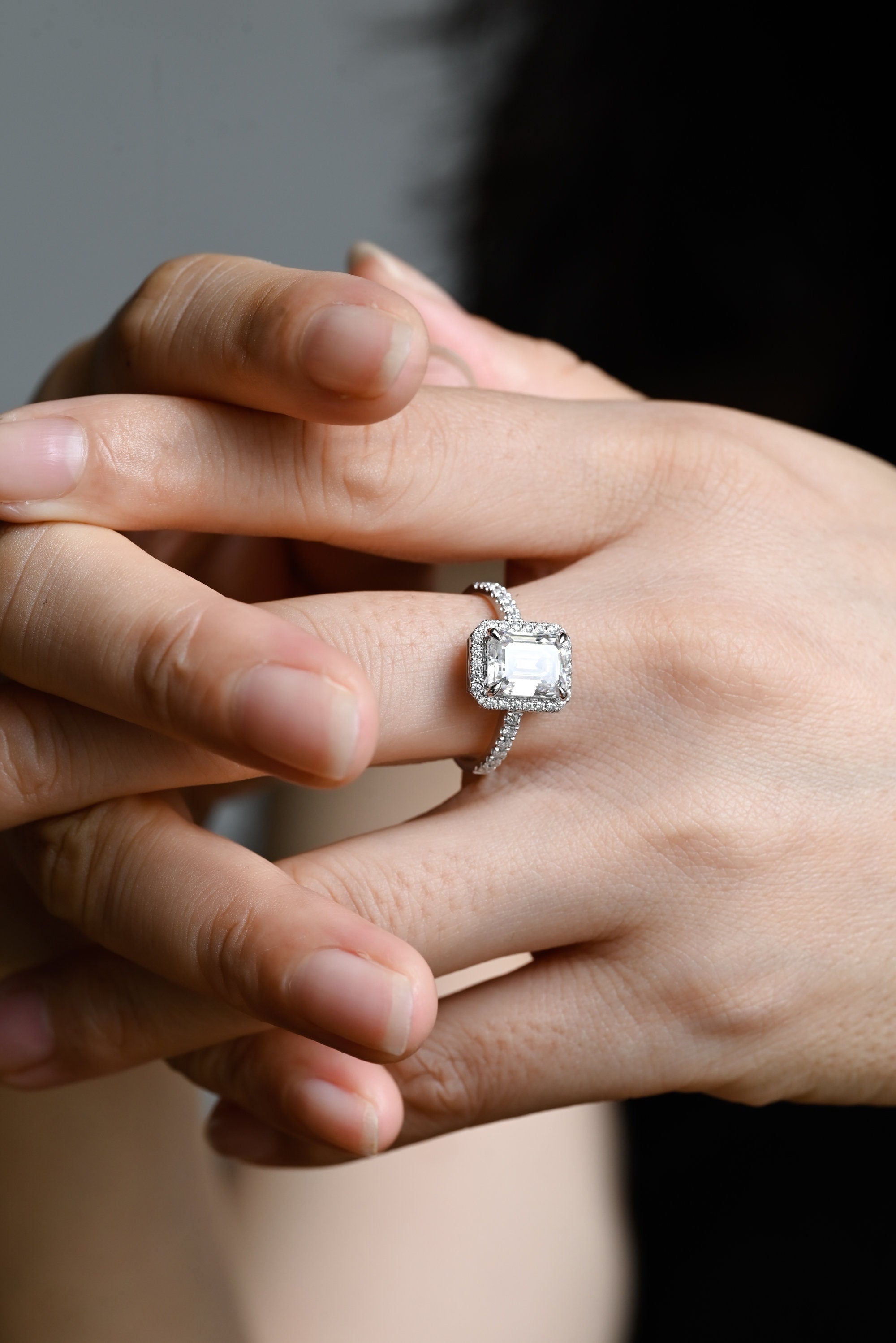 Diamond Accent Moissanite Ring