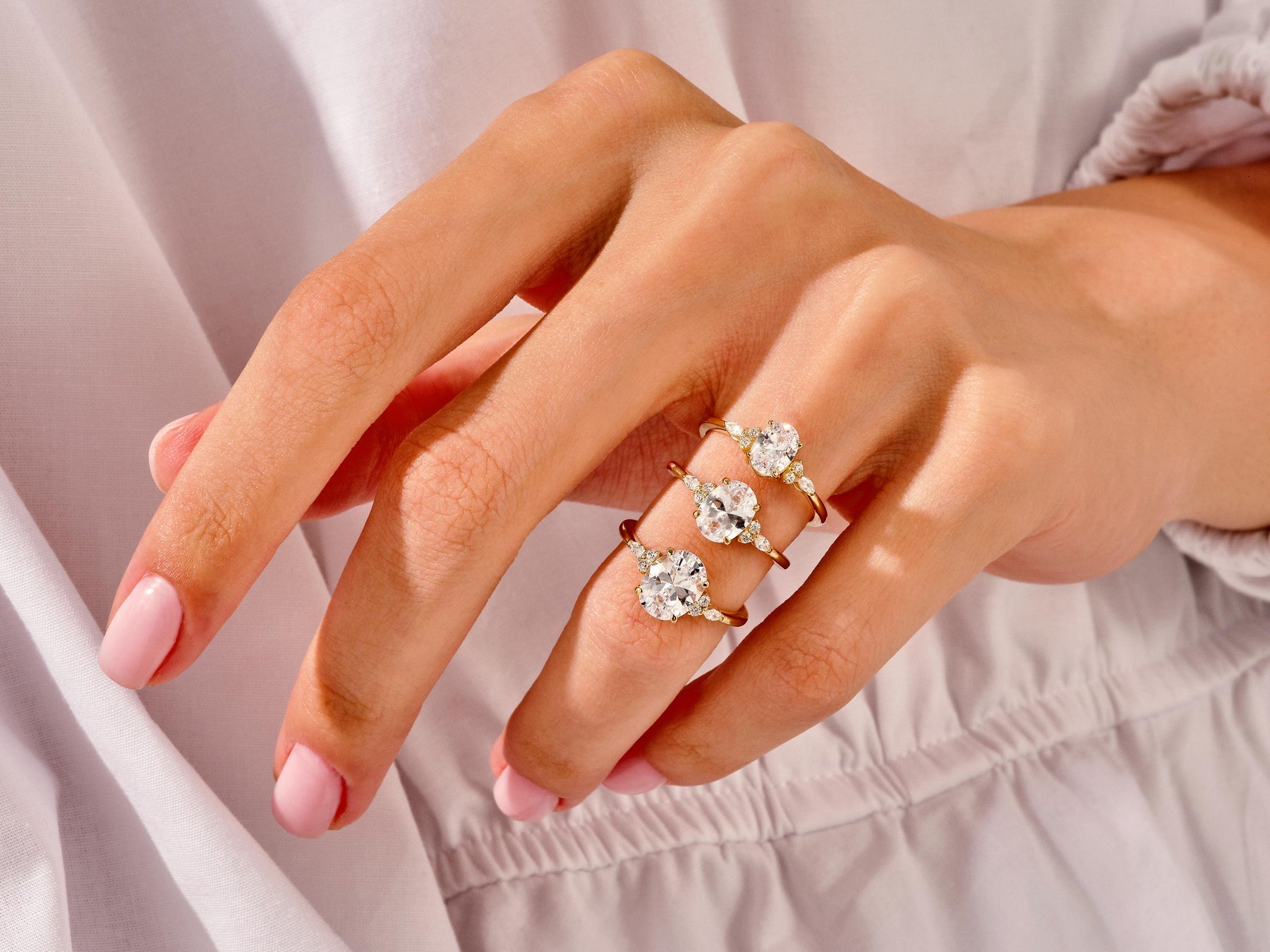 Affordable Oval Moissanite Ring