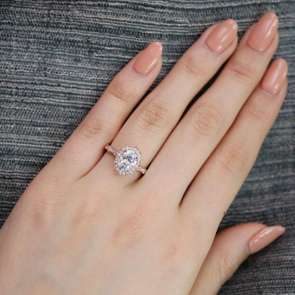 Antique Style Moissanite Ring