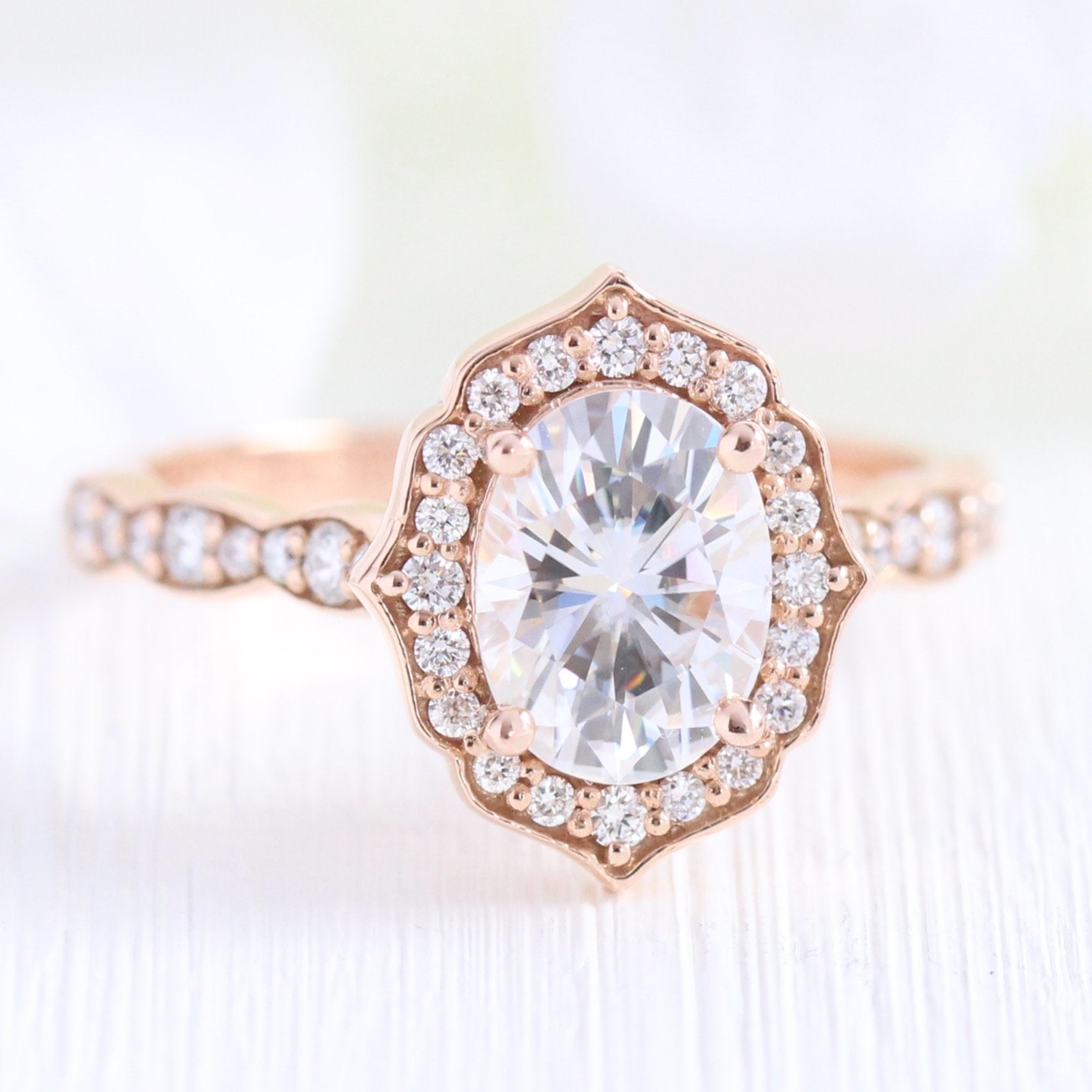 Vintage Moissanite Engagement Ring